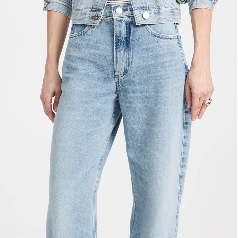 FRAME le high n tight wide leg raw after jeans in Rossi